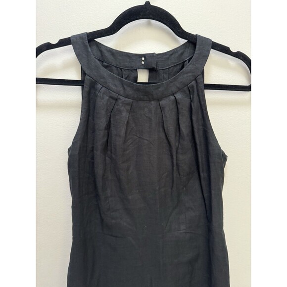 Loft 100% Linen High Collar Mini Dress Size 0 - Picture 2 of 10